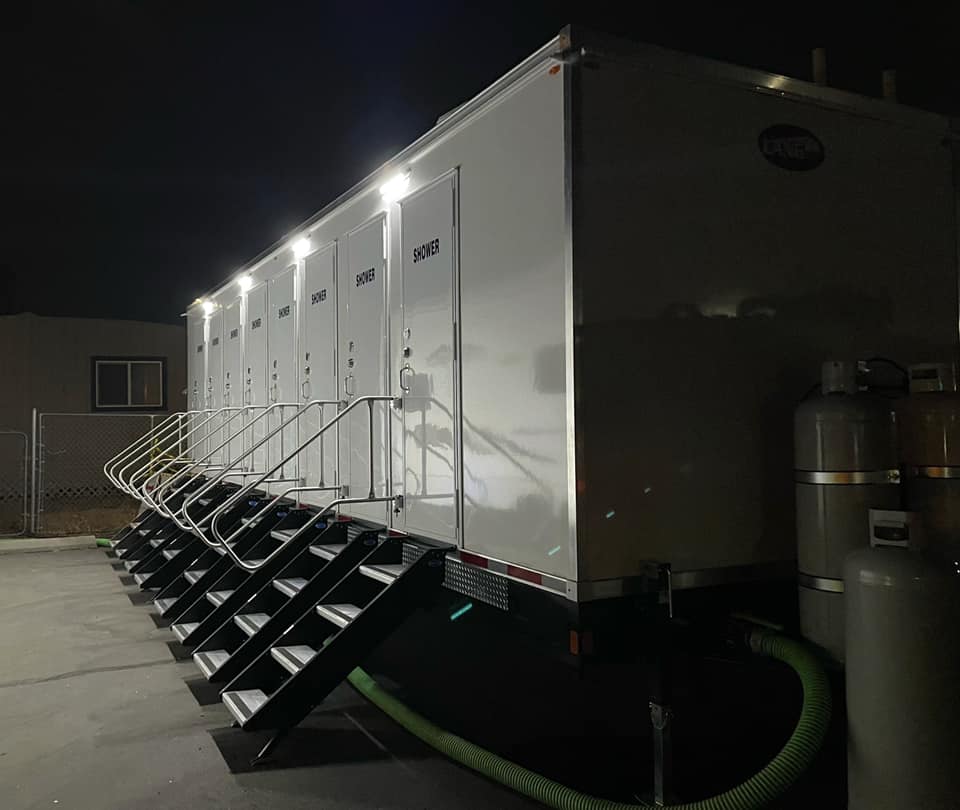 Best Mobile Shower Stall Trailer Rentals in Tulare County CA