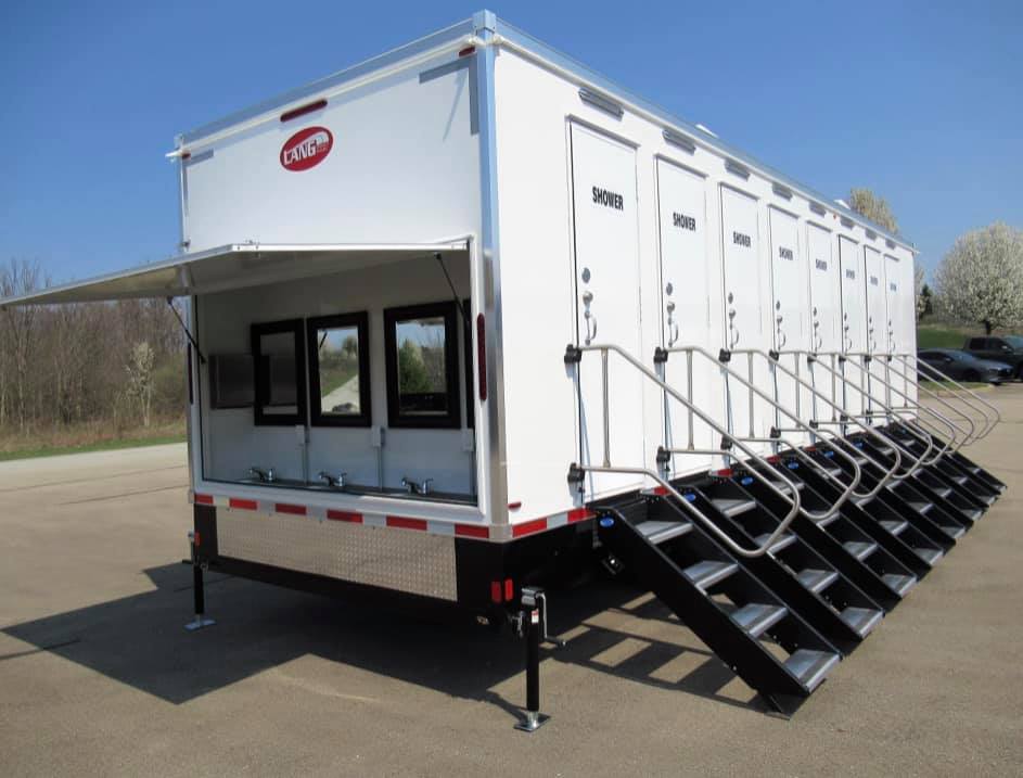 9 Stall Shower Stall Trailer Rentals With Private Men's & Women's Units