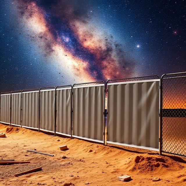 Temporary Fence Rental With Privacy Screen in Los Angeles County, California