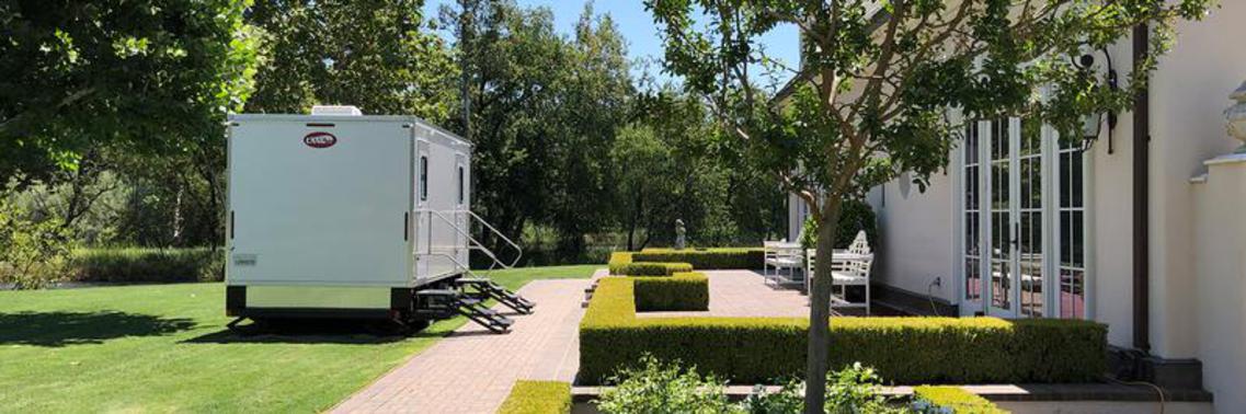 Elegant Wedding Restroom Trailer Rentals in Los Angeles, California