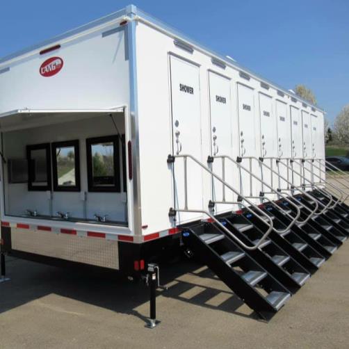 Largest Shower Trailer Rentals in California For High Volume/High Capacity Usability